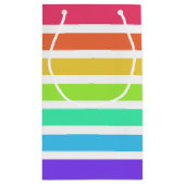 明るいレインボーストライプズ スモールペーパーバッグ (裏面)