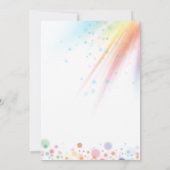 明るいレインボーバブルライトLGBTQハンドスティング 招待状 (裏面)