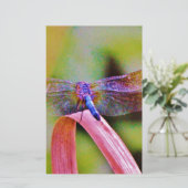 明るいレインボーピンクトンボ 便箋 (スタンド正面)