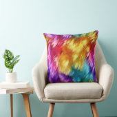 明るいレインボーフェイクモンファーテクスチャ クッション (椅子)