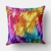 明るいレインボーフェイクモンファーテクスチャ クッション (裏面)