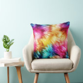 明るいレインボーフェイクモンファーテクスチャ クッション (椅子)