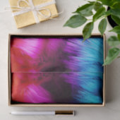 明るいレインボーフェイクモンファーテクスチャ 薄葉紙 (ギフト)