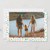 明るいレインボー応援数々のフォトクリスマスカード シーズンカード (裏面)