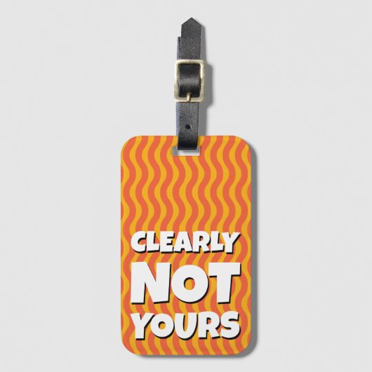 明るいレトロおもしろいファンキーラゲッジタグ ラゲッジタグ (正面縦)