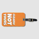 明るいレトロおもしろいファンキーラゲッジタグ ラゲッジタグ (正面横)