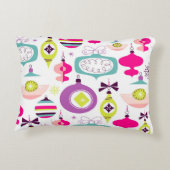 明るいレトロのクリスマスオーナメント アクセントクッション (裏面)