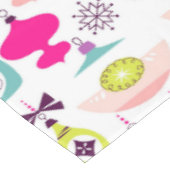 明るいレトロのクリスマスオーナメント テーブルクロス (アングル)