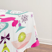 明るいレトロのクリスマスオーナメント テーブルクロス (インサイチュ)