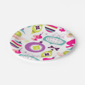 明るいレトロのクリスマスオーナメント ペーパープレート (アングル)