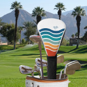 明るいレトロのストライプ波状のパターン（モノグラム） ゴルフヘッドカバー