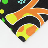 明るいレトロペイズリーパターン名前をカスタムする毛布 フリースブランケット (角)