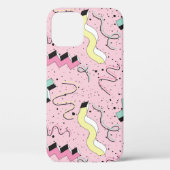 明るいレトロ抽象芸術のシームレスなスタイル Case-Mate iPhoneケース (裏面)
