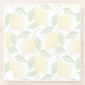 明るいレモンのガラスのコースター ガラスコースター (裏面)