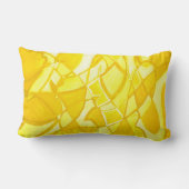 明るいレモン色の抽象的な近代美術の枕 ランバークッション (裏面)