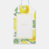 明るいレモ葉ンズ黄色と緑 ギフトタグ (裏面)