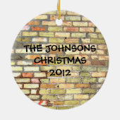 明るいレンガ壁 セラミックオーナメント (裏面)