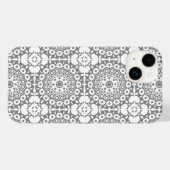 明るいレースのよう灰色の背景の白い四角 Case-Mate iPhoneケース (裏面 (横))