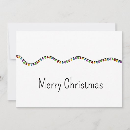 明るいヴィンテージのクリスマスライト シーズンカード (正面)