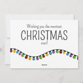 明るいヴィンテージのクリスマスライト シーズンカード (裏面)