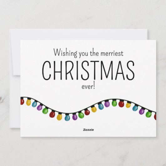 明るいヴィンテージのクリスマスライト シーズンカード (裏面)