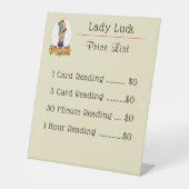 明るいヴィンテージタロットタトゥーペデスタルサイン 台座サイン (正面)