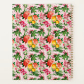 明るいヴィンテージフローラ開花オンピンク装飾用クッション プランナー手帳 (裏面)