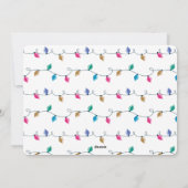 明るい一年先のおもしろいペット写真トナカイのライト シーズンカード (裏面)