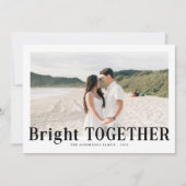 明るい一緒モダンにクリスマスのカップル シーズンカード (正面)