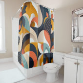 明るい中世紀型モダン シャワーカーテン (インサイチュ)