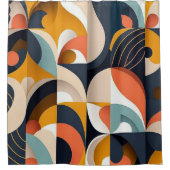 明るい中世紀型モダン シャワーカーテン (正面)