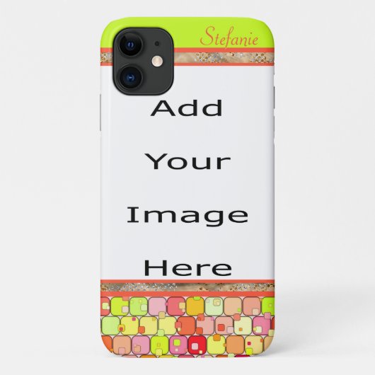 明るい丸いカラフル正方形 Case-Mate iPhoneケース (裏面)