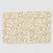 明るい丸または木製のダッシュ、茶色と白。 ゴルフタオル (横)