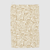 明るい丸または木製のダッシュ、茶色と白。 ゴルフタオル (正面)