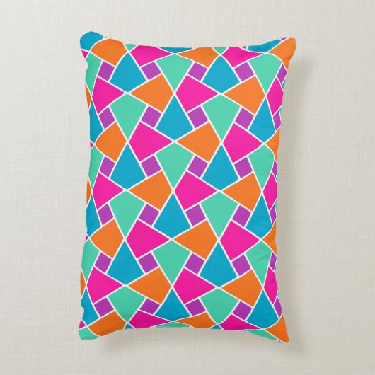 明るい伝統的イスラム様式のアクセント枕 アクセントクッション (裏面(縦))