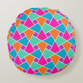 明るい伝統的イスラム様式の丸い枕 ラウンドクッション (正面)