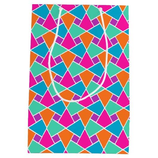 明るい伝統的イスラム様式メディア抱き枕 ミディアムペーパーバッグ (裏面)