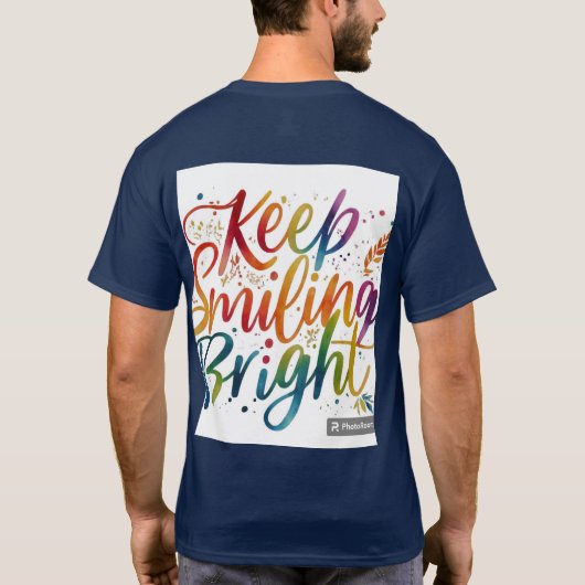 明るい保笑顔 Tシャツ (裏面)