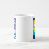 明るい側面のかわいい表情 コーヒーマグカップ (中央)