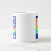 明るい側面のかわいい表情 ジャンボコーヒーマグカップ (正面)