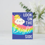 明るい側面のかわいい表情 ポストカード (スタンド正面)