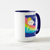 明るい側面のかわいい表情 マグカップ (正面右)