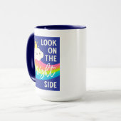 明るい側面のかわいい表情 マグカップ (正面左)