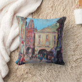 明るい側面のプラハ クッション (ブランケット)