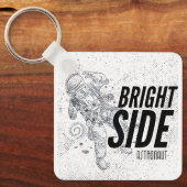 明るい側面の宇宙飛行士 キーホルダー (正面)