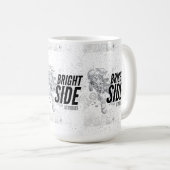 明るい側面の宇宙飛行士 コーヒーマグカップ (正面右)