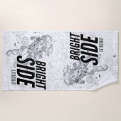 明るい側面の宇宙飛行士 ビーチタオル (正面)