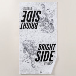 明るい側面の宇宙飛行士 ビーチタオル