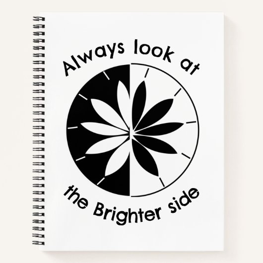 明るい側面を見感動的る引用文 ノートブック (正面)