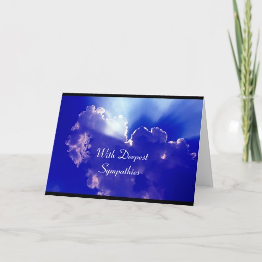 明るい兆候の悔やみや弔慰 カード (正面)